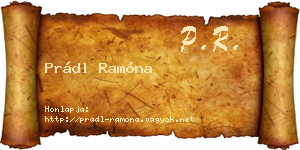 Prádl Ramóna névjegykártya